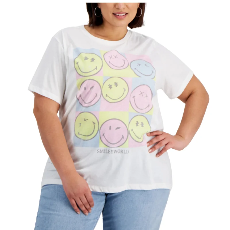 SMILEY WORLD - Trendy Plus Size SmileyWorld T-Shirt