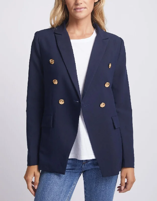 Lauren Blazer - Navy/Gold Buttons