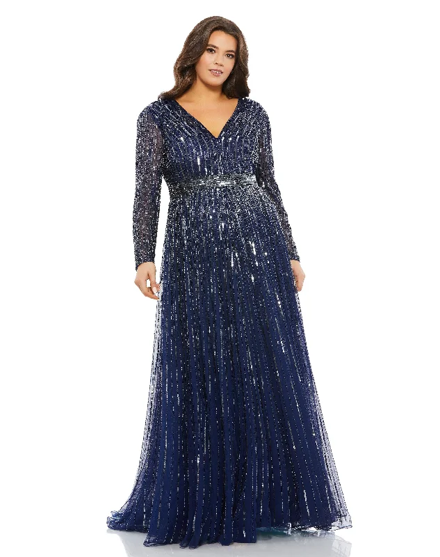 Mac Duggal 5520 Fabulouss Plus Size Long Mother of the Bride Dress