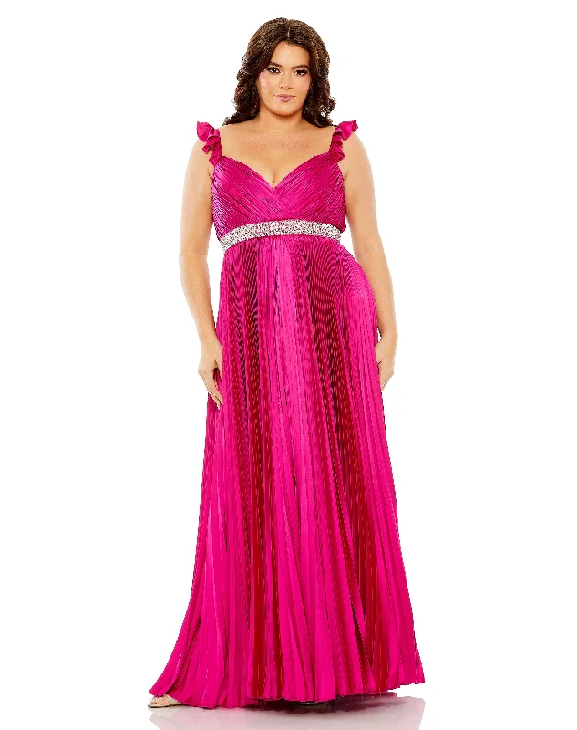 Mac Duggal 77004 Fabulouss Plus Size Long Satin Formal Dress