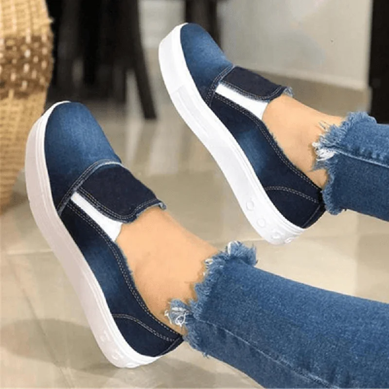 Women plus Size Slip on Canvas Elastic Band Casual Daily Canvas Flats