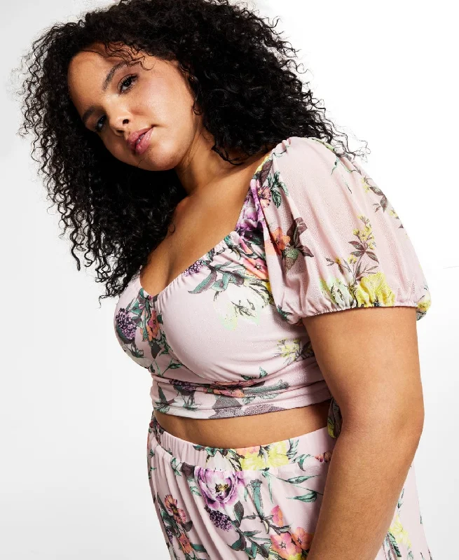 LOVE FIRE -  Plus Size Mesh Top