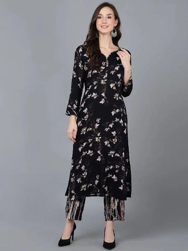 Ahika Women Viscose Rayon Floral Printed Kurta-PKSET1165A_XS