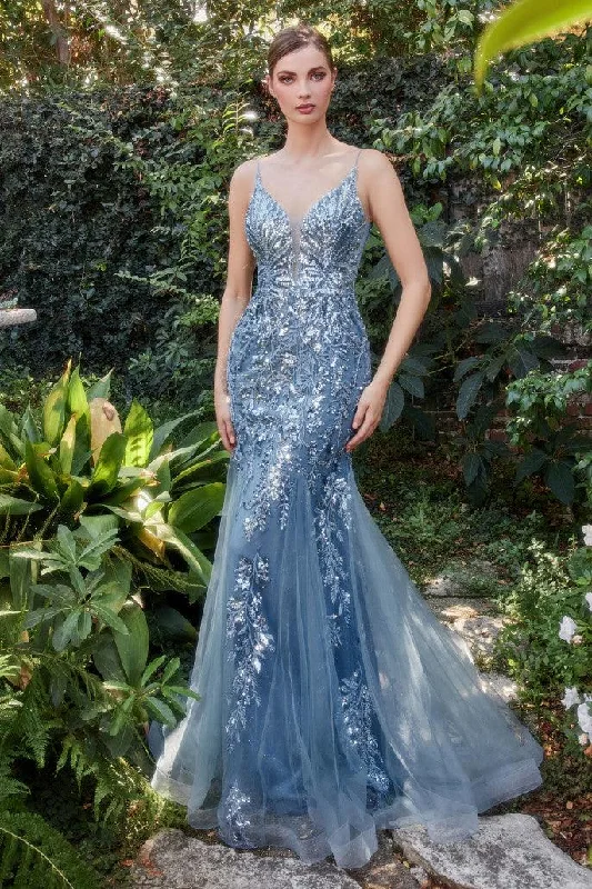 Andrea & Leo A1118 Beaded Lace Applique Mermaid Prom Gown