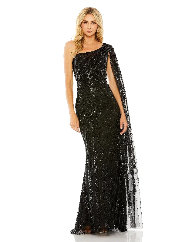 Mac Duggal 20528 Long One Shoulder Formal Dress