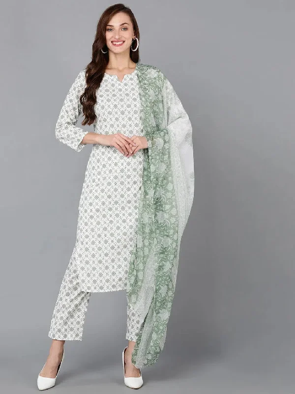 Ahika Women Poly Crepe Printed Kurta Trouser-PKSKD1155A_S