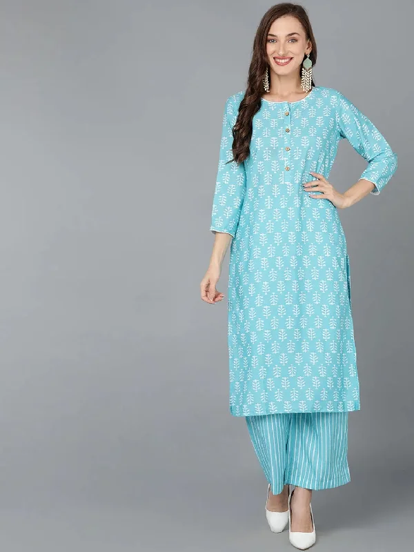 Ahika Women Polyester Ethnic Motifs Printed Kurta-PKSET1063A_XS