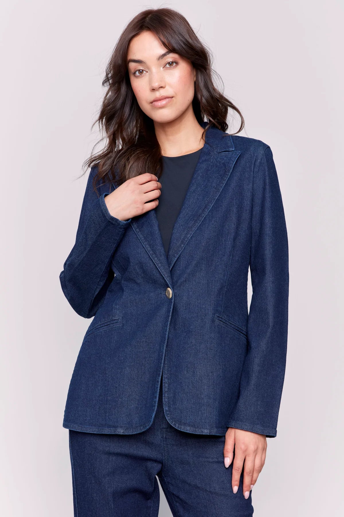 Charlie B Raw Denim Dressy Jacket - C6318-934B