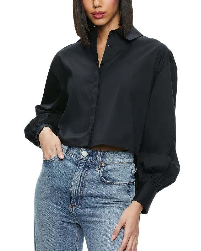 alice + olivia Finely Hi-Low Shirt