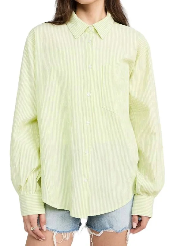 Boyfriend Shirt In Limeade