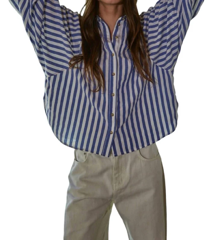 Joaquin Shirt In Blue Stripes