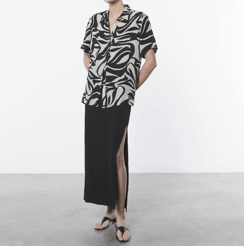 Resort Shirt In Abstract Tropical