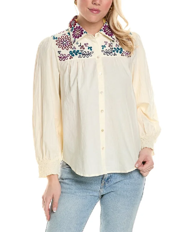 Roller Rabbit Veda Embroidered Noemie Shirt