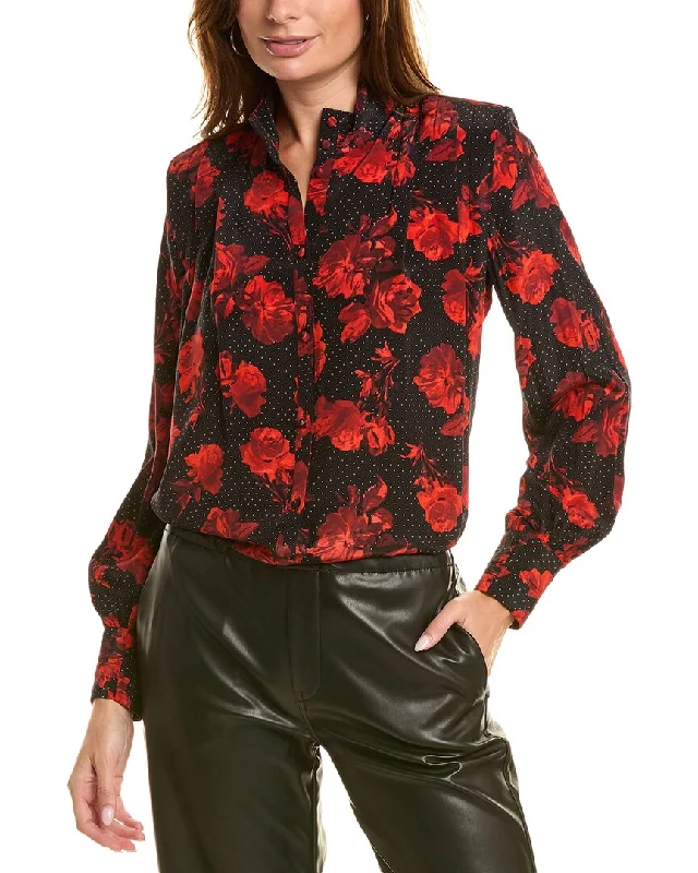 The Kooples Rose Silk Shirt