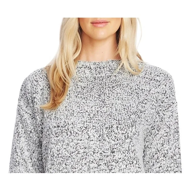 Vince Camuto Women's Boucle Shirttail Top Gray Size Small