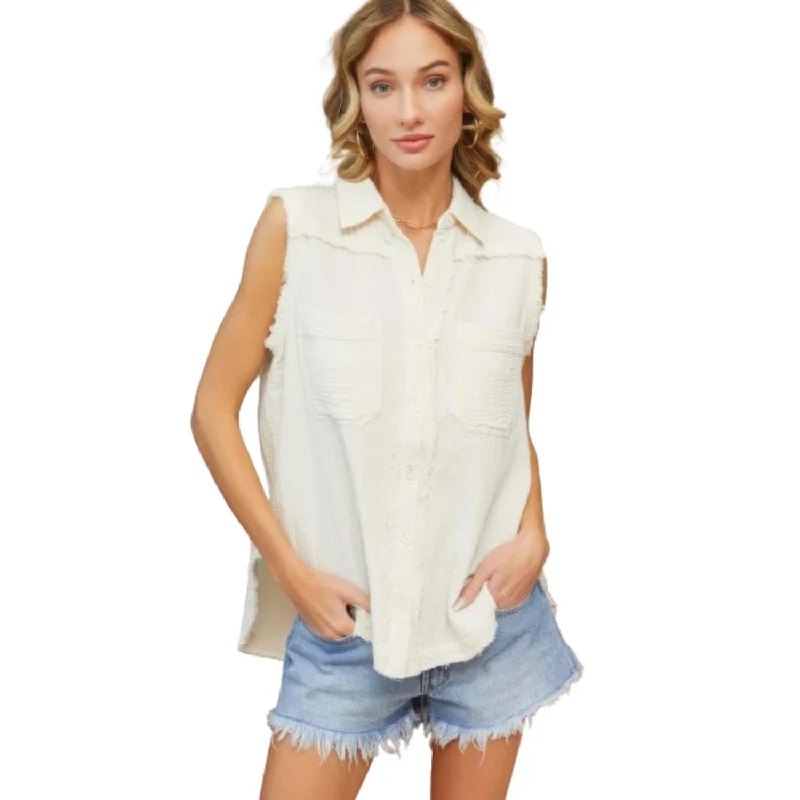 Washed Cotton Gauze Shirt