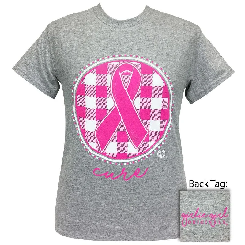 Cure Ribbon Plaid-Sports Grey SS-2153