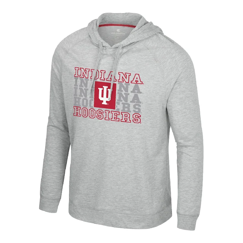 Indiana Hoosiers Compensation Hooded Long Sleeve Grey T-Shirt