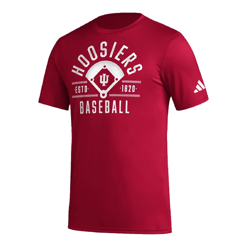 Indiana Hoosiers Adidas Baseball Diamond Crimson T-Shirt