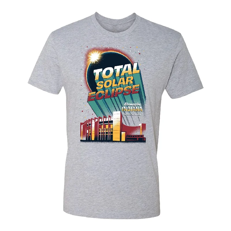 Indiana Hoosiers Assembly Hall Total Solar Eclipse Grey T-Shirt