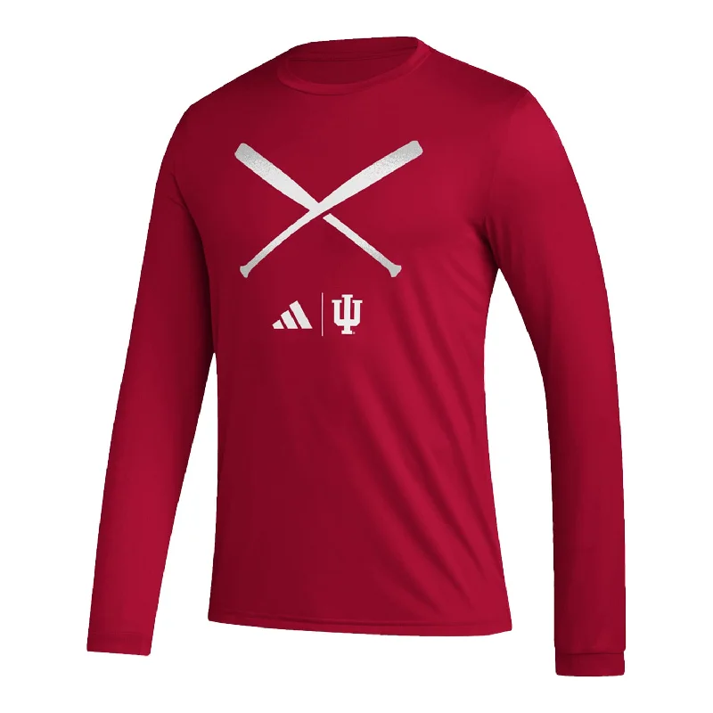 Indiana Hoosiers Adidas Baseball Bats Crimson T-Shirt