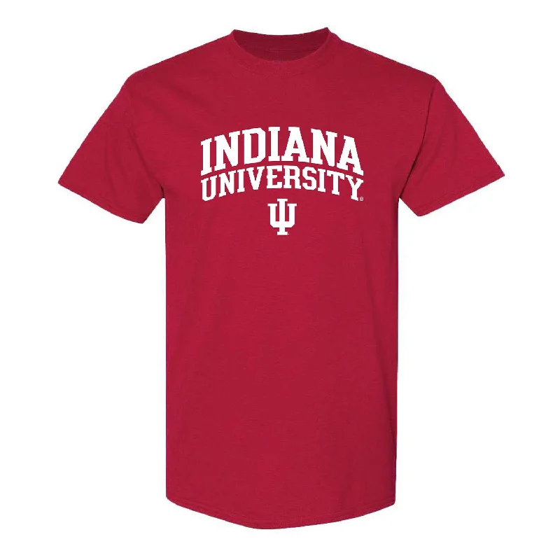 Indiana Hoosiers Stacked Arched Crimson T-Shirt