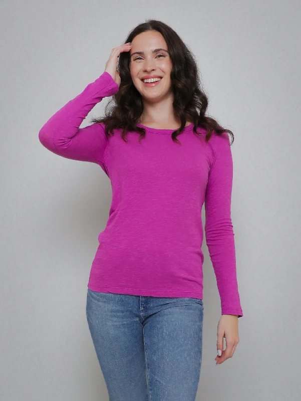 Lizzie Long Sleeve Crew Tee - Tuscany