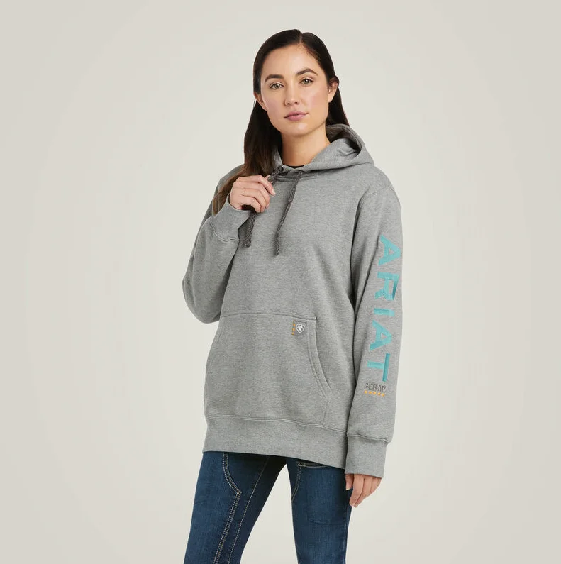 Ariat Women's Heather Grey Rebar Graphic Hoodie 10037619