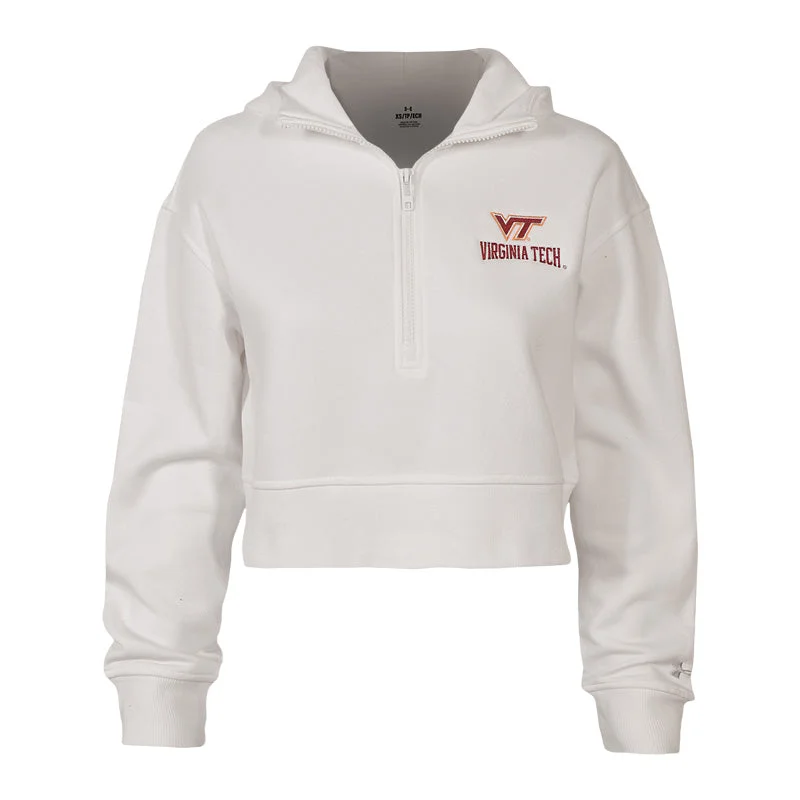 Virginia Tech Women's Rival Fleece 1/2 Zip Hooded Sweatshirt by Under Armour