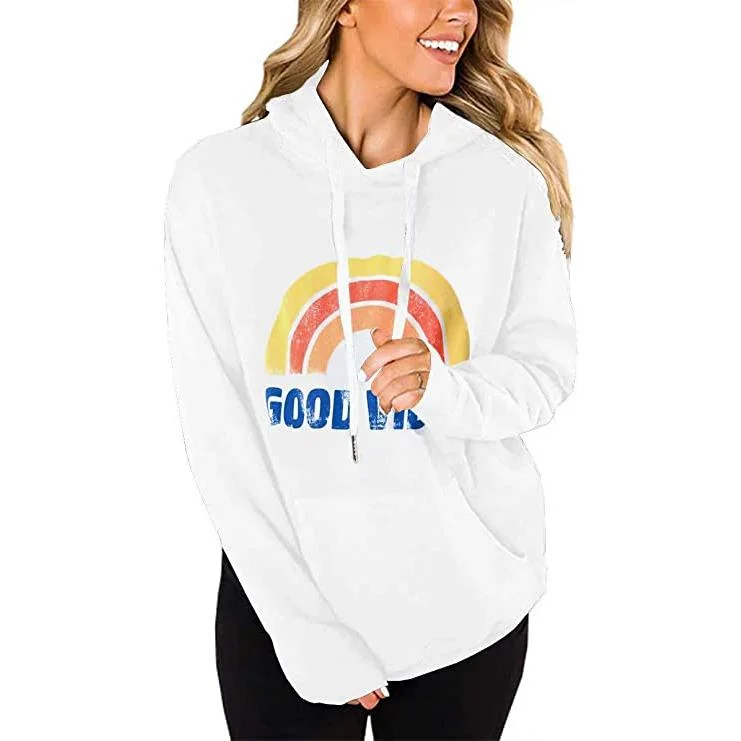 Women's Long Sleeve Casual Graphic Tee Hoodies