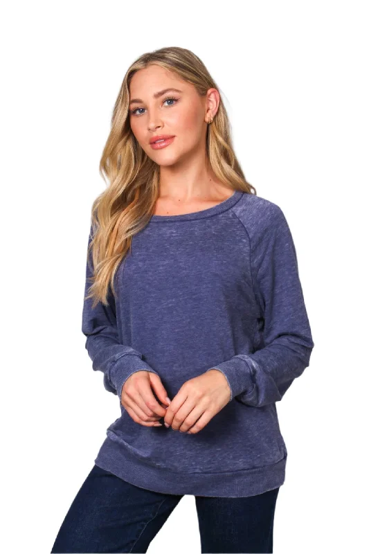 Women's Long Sleeve Rib Cuff & Hem Sweatshirt