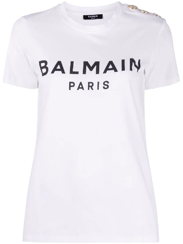 Balmain Women's T-Shirts And Polos White