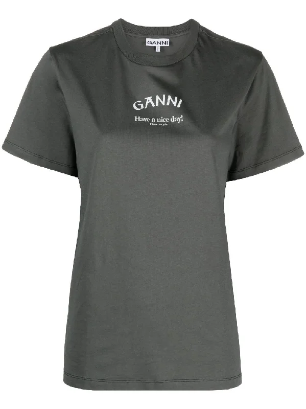 Ganni Women's T-Shirts And Polos Grey