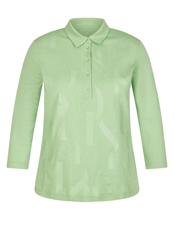 Rabe Letter Print Polo Shirt, Pistachio Green