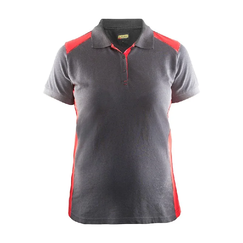 Blaklader 3390 Women's Polo Shirt Grey/Red