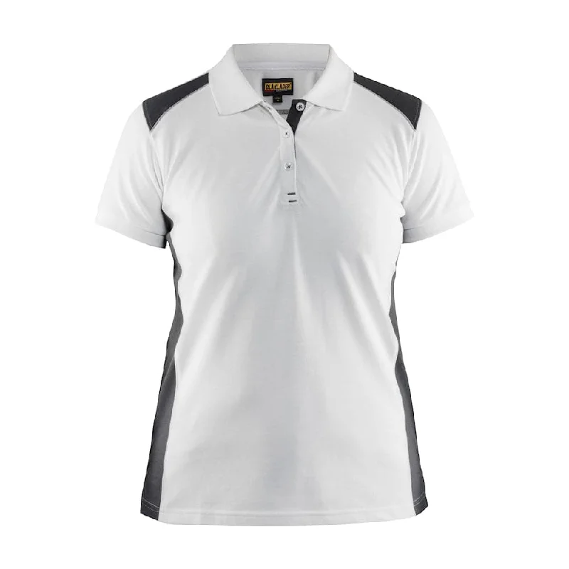 Blaklader 3390 Women's Polo Shirt White/Dark Grey