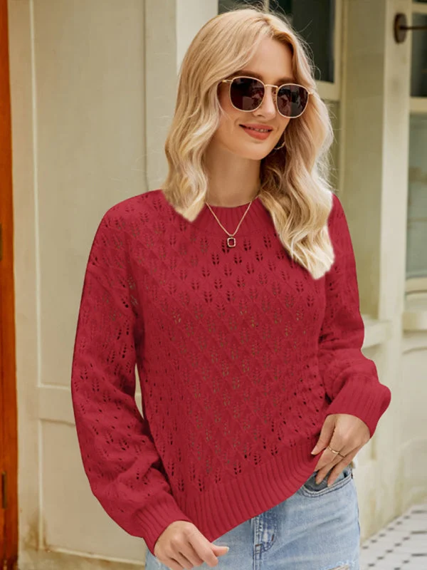 Cozy Oversized Open Knit Sweater - Everyday Chic Knitwear