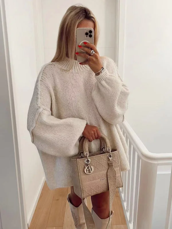 Cozy Oversized Jumper with Exposed Seams